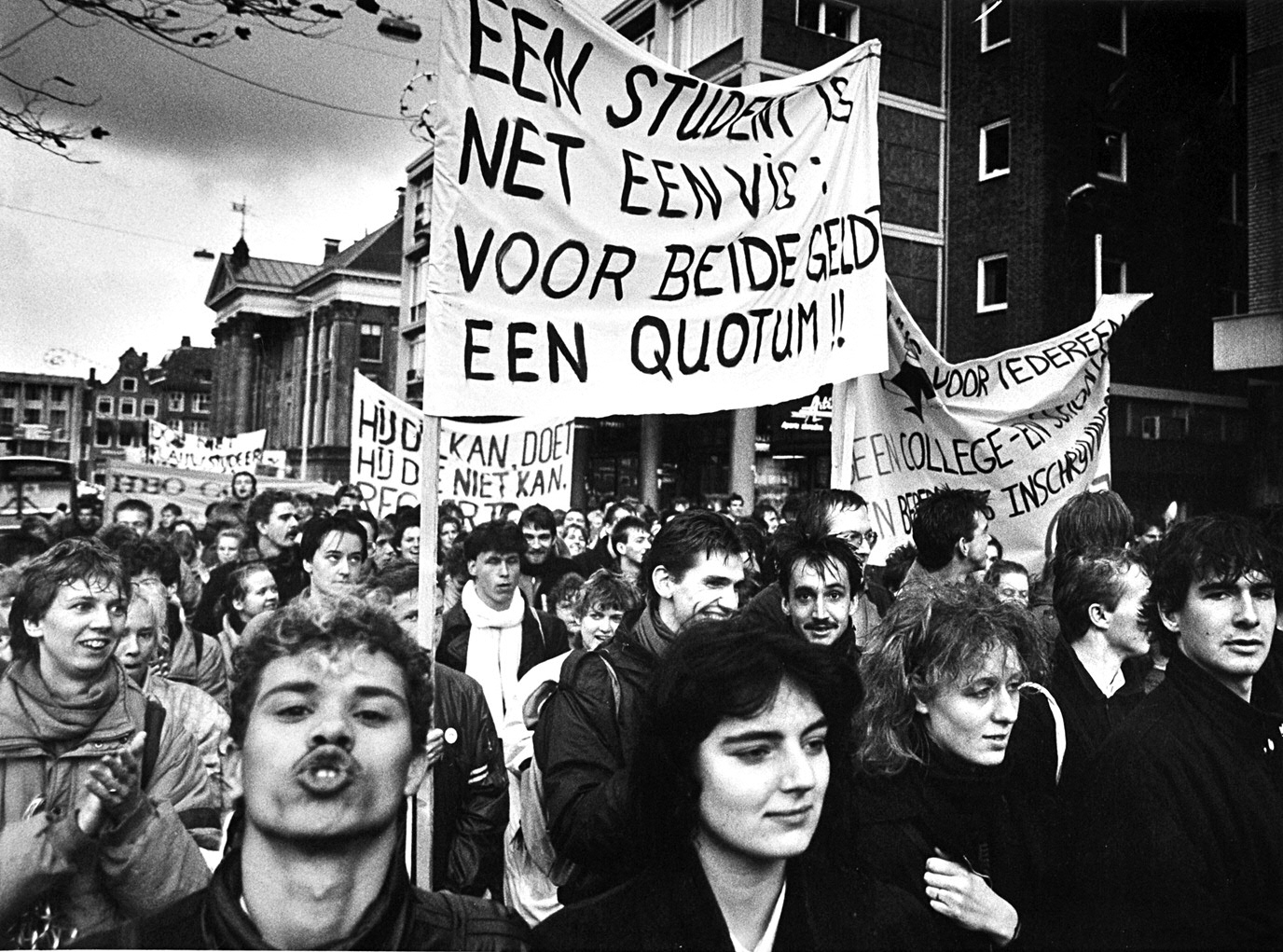 Studentenprotest in de jaren '80Student protests in the 1980s