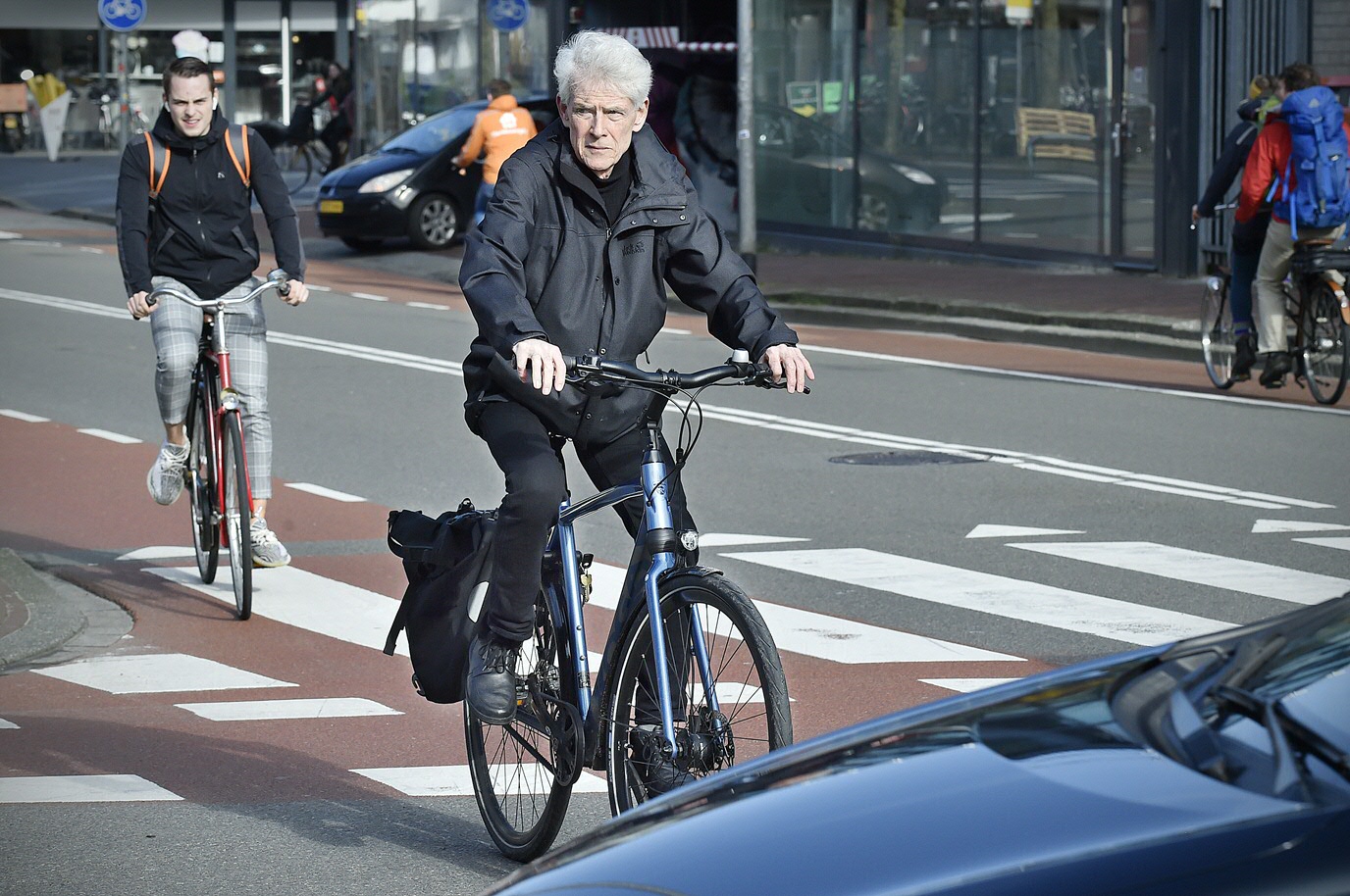 ‘Opschieten in het fietsverkeer is lastig. Dat wringt. Iedereen wil snel en marchandeert steeds gemakkelijker met de veiligheidsmarges.’