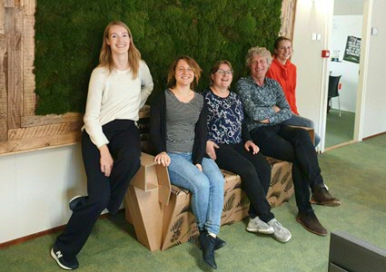 Het Green Office team: Francine, Irene, Marijke, Dick en Iris.