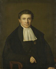 Portret van Sibrand Stratingh door Johan Joeke Gabriël van Wicheren (1833), in de Senaatskamer van de RUG.