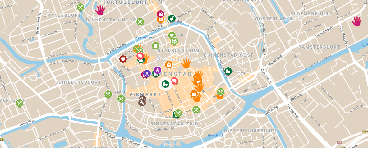 Duurzame kaart van Groningen