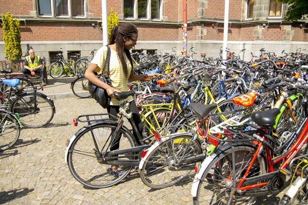 Girl with bikes