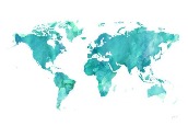 water paint map of the world