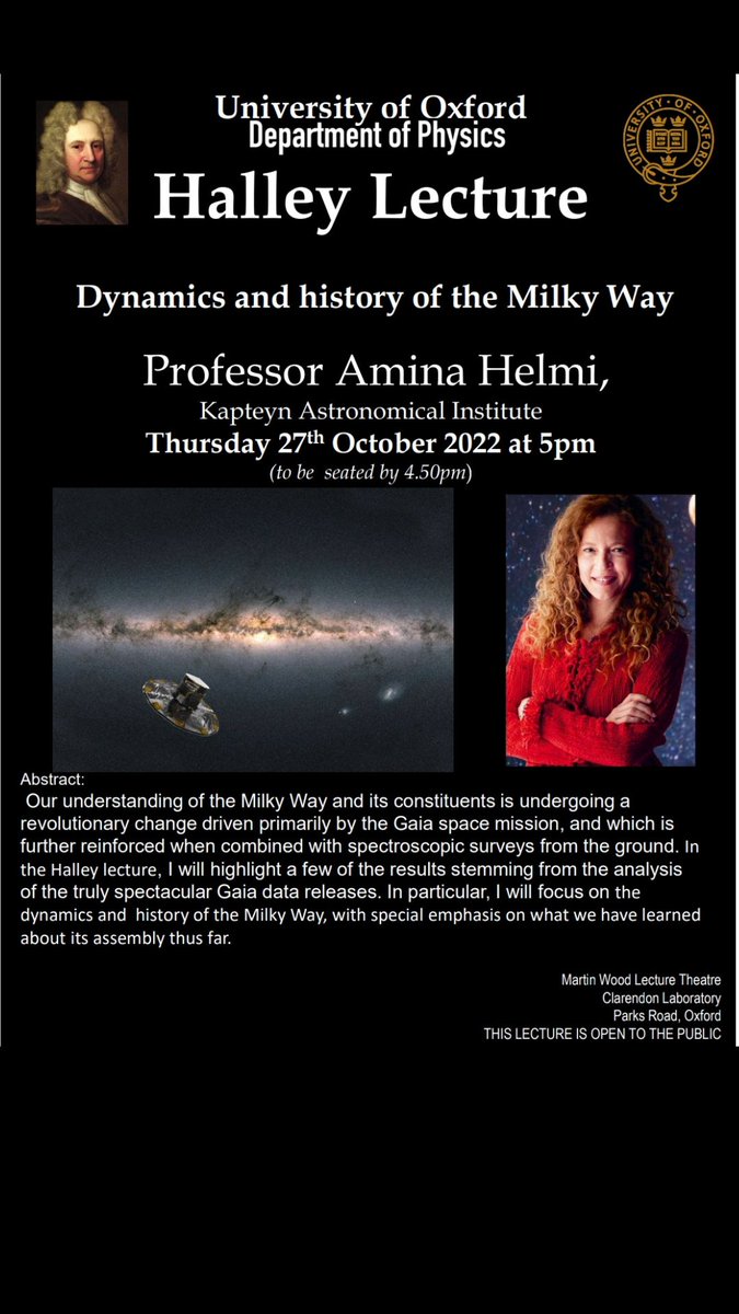 Announcement Halley Lecture by Oxford University