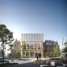 Nieuwe huisvesting University College Groningen aan Bloemsingel is ontwerp van Elephant / Taller