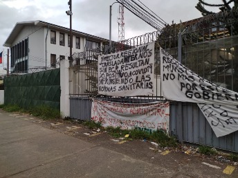 protesten bij Temuco gevangenis in Chile