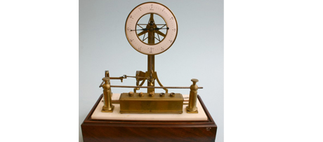Pyrometer: apparaat voor het meten van uitzetting van verschillende metalen bij verwarming, 1827Pyrometer: device for measuring thermal radiation, 1827