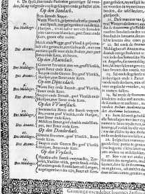 Een origineel menu van de Mensa anno 1772