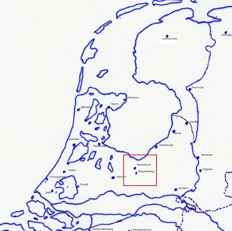 A Map of the Low Countries in the Middel Ages