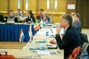 Peter Jordan at an IASC Council Meeting in Fairbanks