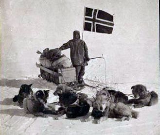 Roald Amundsen at the South Pole
