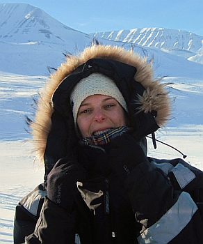 Marjolein op Spitsbergen