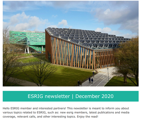 ESRIG newsletter | December