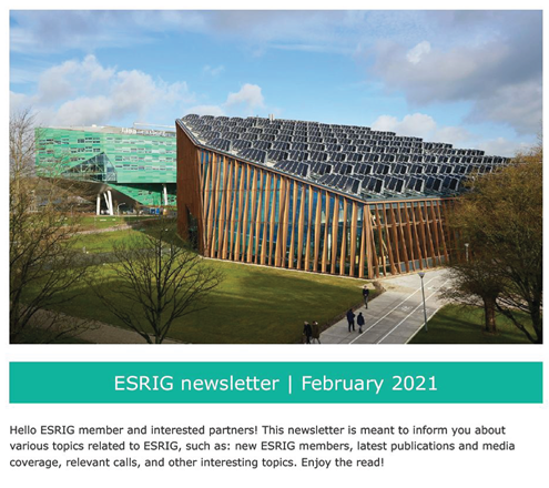 ESRIG newsletter | February