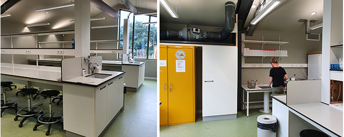 Het nieuwe, ruime lab inrichtenSetting up the new, spacious labEinrichten des neuen, geräumigen Labors