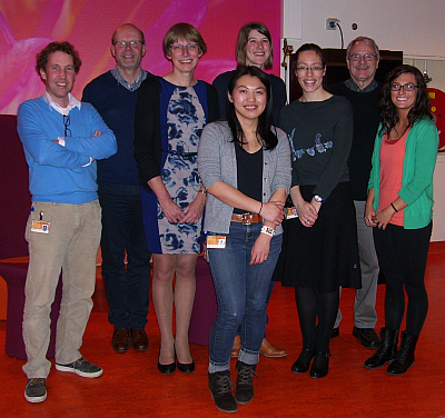 From left to right: Eelco Dulfer, Luuk Kalverdijk, Conny van Ravenswaaij, Nicole Corsten (rear), Monica Wong, Christa de Geus, Tim Hartshorne, Mandy Odren