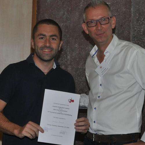Antoine Rimbert was awarded the: Young Investigator award 2018, on the 41st ELC meeting 10-13/9/2018, Tutzing, Germany