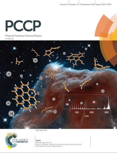 PCCP cover September 21 2018 highlighting our work on coronene hydrogenation