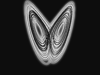Climate model: Lorenz Attractor dating from 1963. Source: ‘Determinism, Chaos and Chance’, 10 April 2007, H.W. Broer.