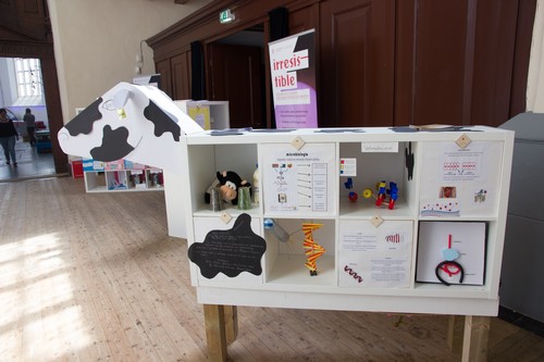 Mini tentoonstelling, gemaakt door leerlingen op basis van de lesmodule | Foto Science LinX
