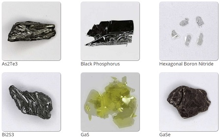 Kristallen uit de catalogus van HQ Graphene | Beeld HQ Grahpene