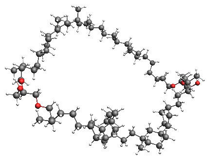 Molecuulstructuur van crenarchaeol | Illustratie A. Minnaard / RUG