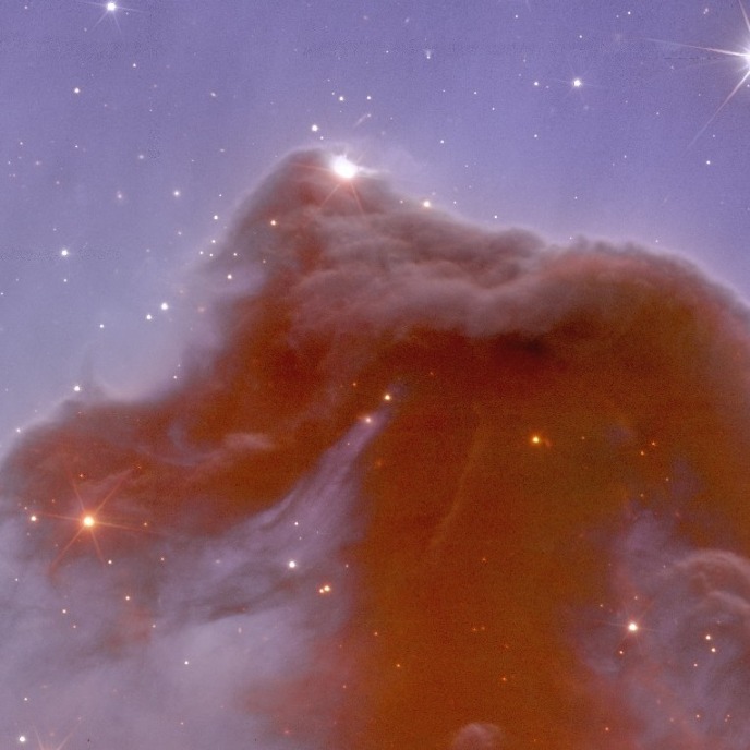 De paardenkopnevel verder ingezoomdThe Horsehead Nebula, further zoomed in