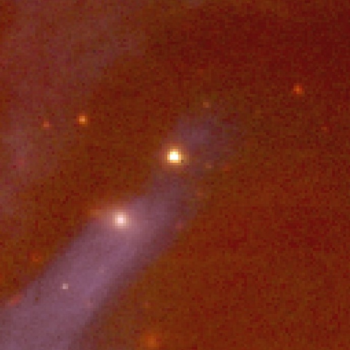 De paardenkopnevel zo ver ingezoomd dat de pixels zichtbaar zjinThe Horsehead Nebula, zoomed in so far that the pixels are visible 