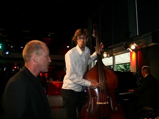 Sander playing his double bass