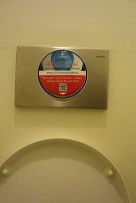 Sticker op het toilet