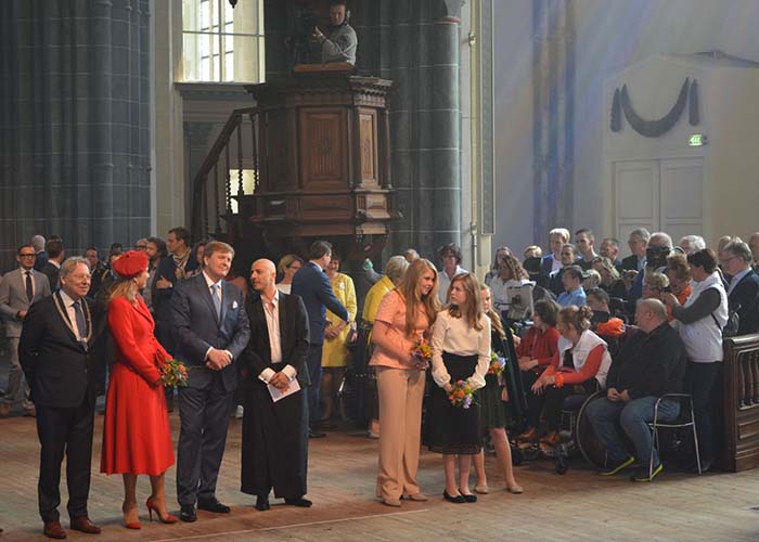 Koninklijke familie in de MartinikerkRoyal family at the Martini church