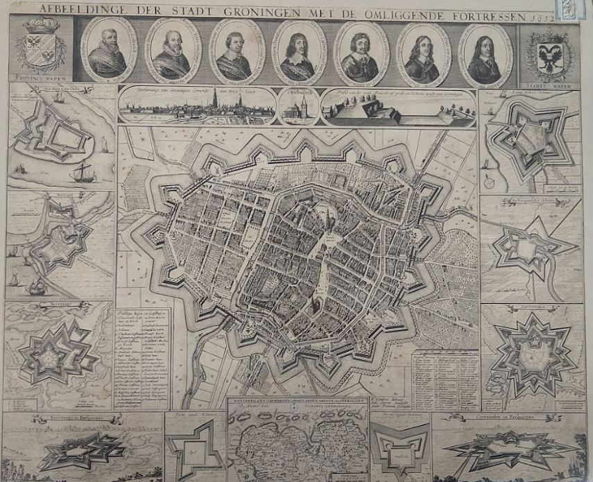 Map of the city of Groningen in 1672