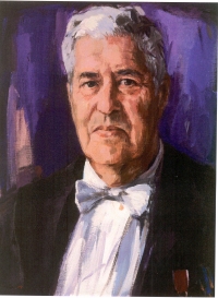 Hans Wijnberg, geschilderd door Carla Rodenburg (collectie RUG)