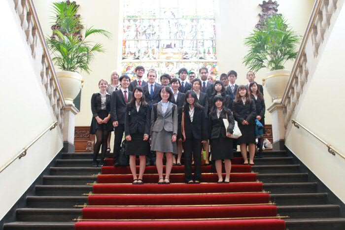 Japanese students in the Academy Building.