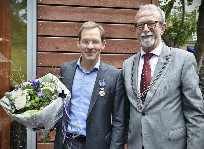 Lodi Nauta and mayor Michels. Photo: Elmer Spaargaren