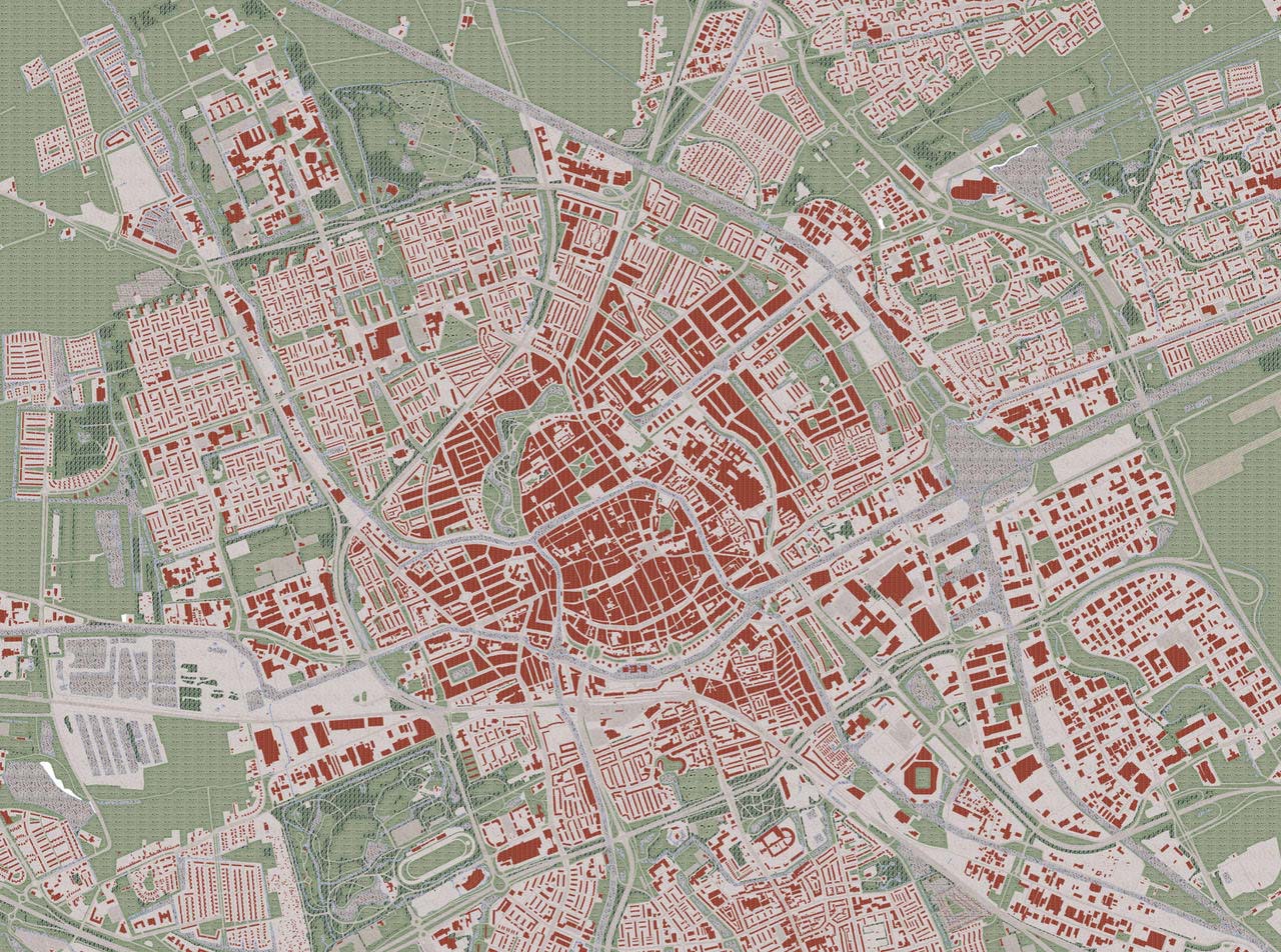 De nieuwe kaart, getekend in de stijl van de oude. Wel een beetje kaal nog…The new map, drawn in the style of the old map. Still looking a bit bare...