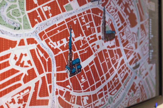 Detail tijdens het knippen en plakken