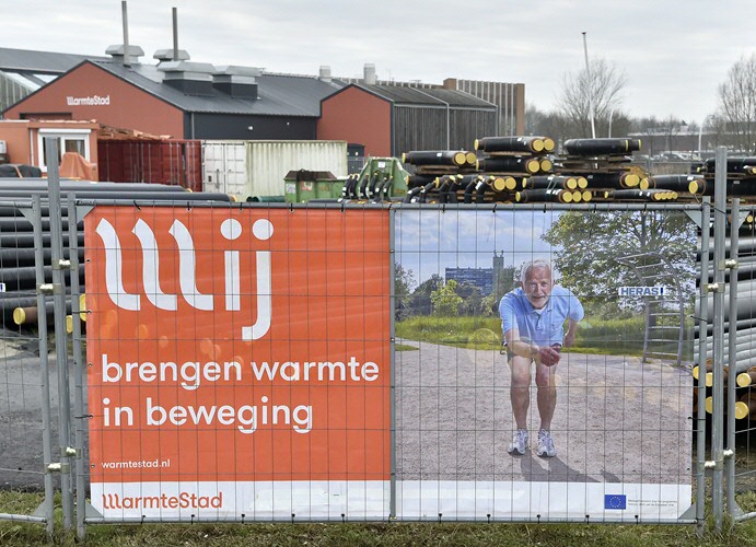 The construction of a heat grid at Zernike Campus Groningen.