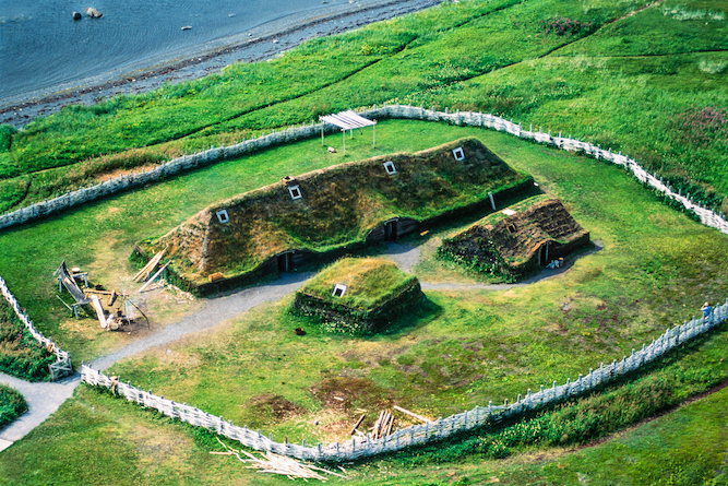 Vikingnederzetting in L'Anse aux Meadows, Newfoundland, Canada