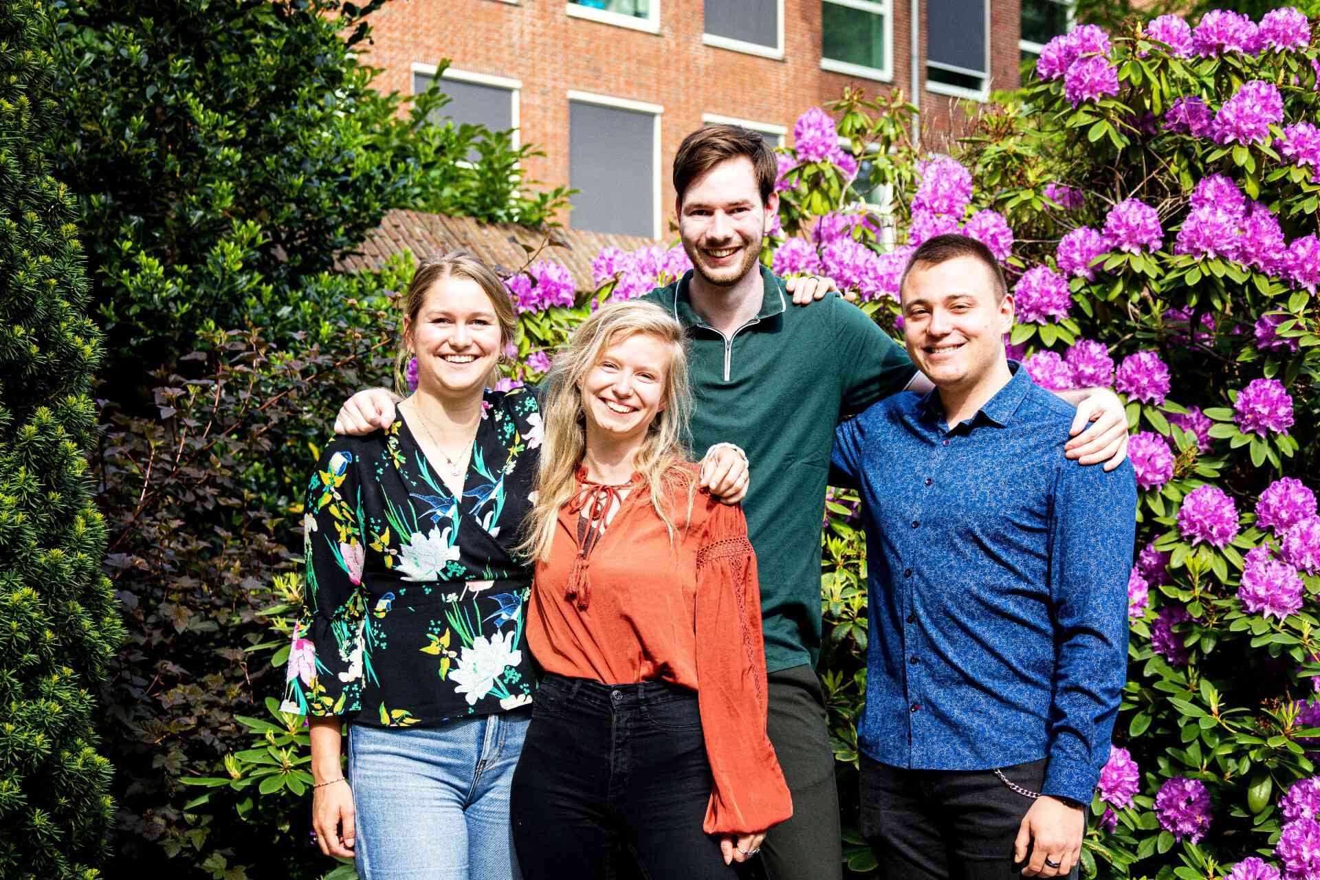 The winning student team, f.l.t.r. Roos Gielen, Ydwer Hoekstra, Joren Arkes and Stefan Ivanov