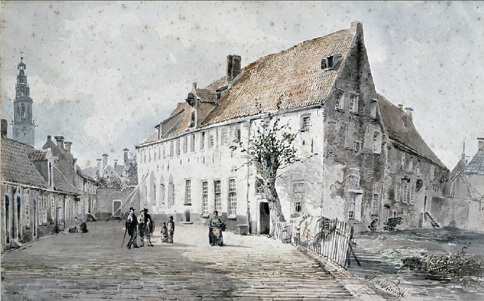 Beeld: het Nosocomium Academicum in 1797