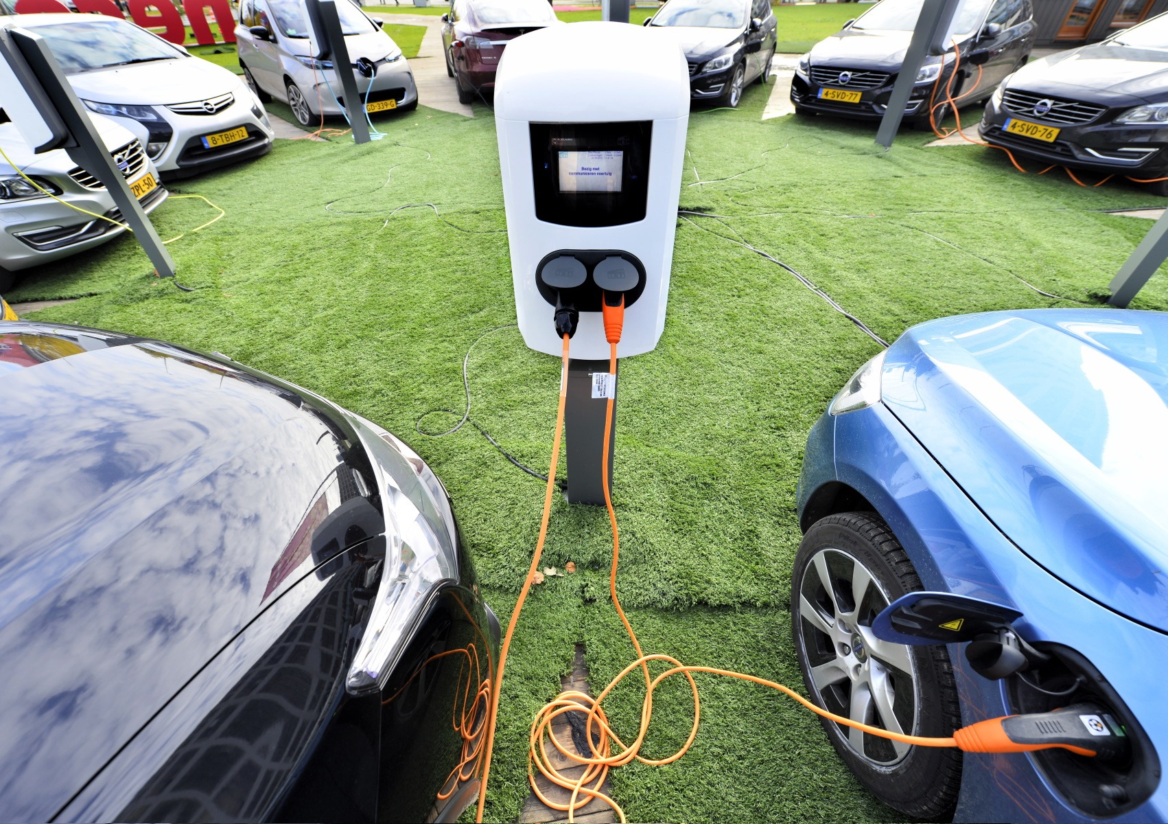 Electric cars charging