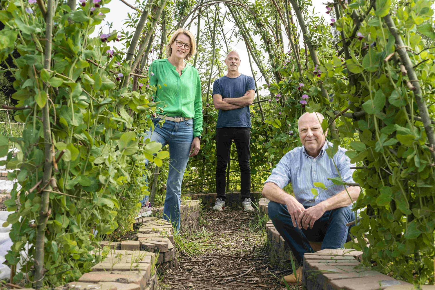 ‘How amazing would it be if the House of Connections would go fully vegan? As an example, as a statement. (...) Our initiative can aid in the transition to a new, plant-based reality.To practice what we preach.’ (Left to right: Bianca Harms, John Hoeks, and Rob van Haren)