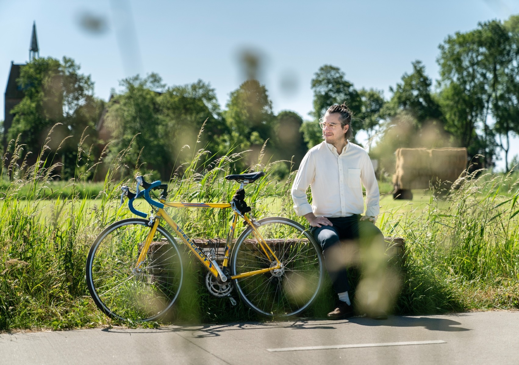 foto Agustin De Julio Pardo met racefiets