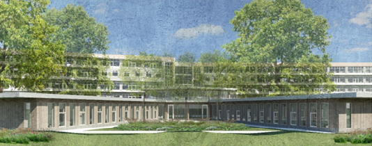 Impressie van het nieuwe revalidatiecentrum van het UMCG