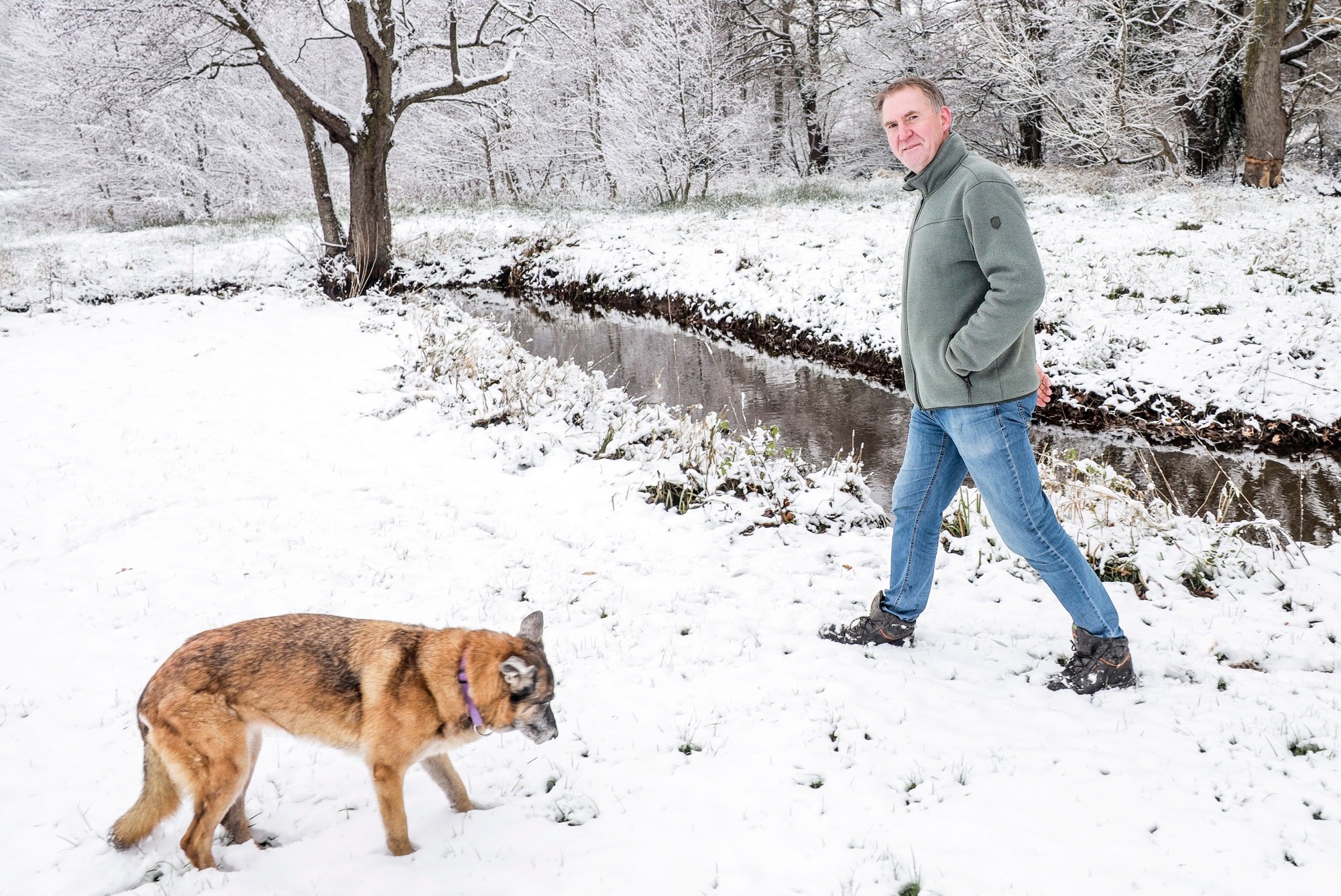 picture of theo spek with his dog