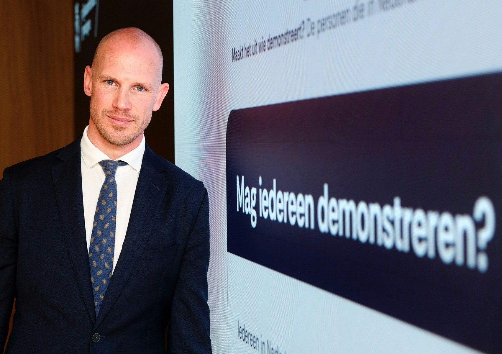 Foto van Berend Roorda voor een presentatiescherm