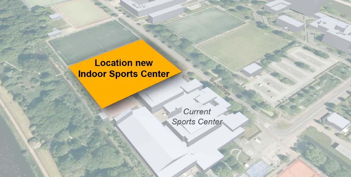Locatie van het nieuwe sportcentrum