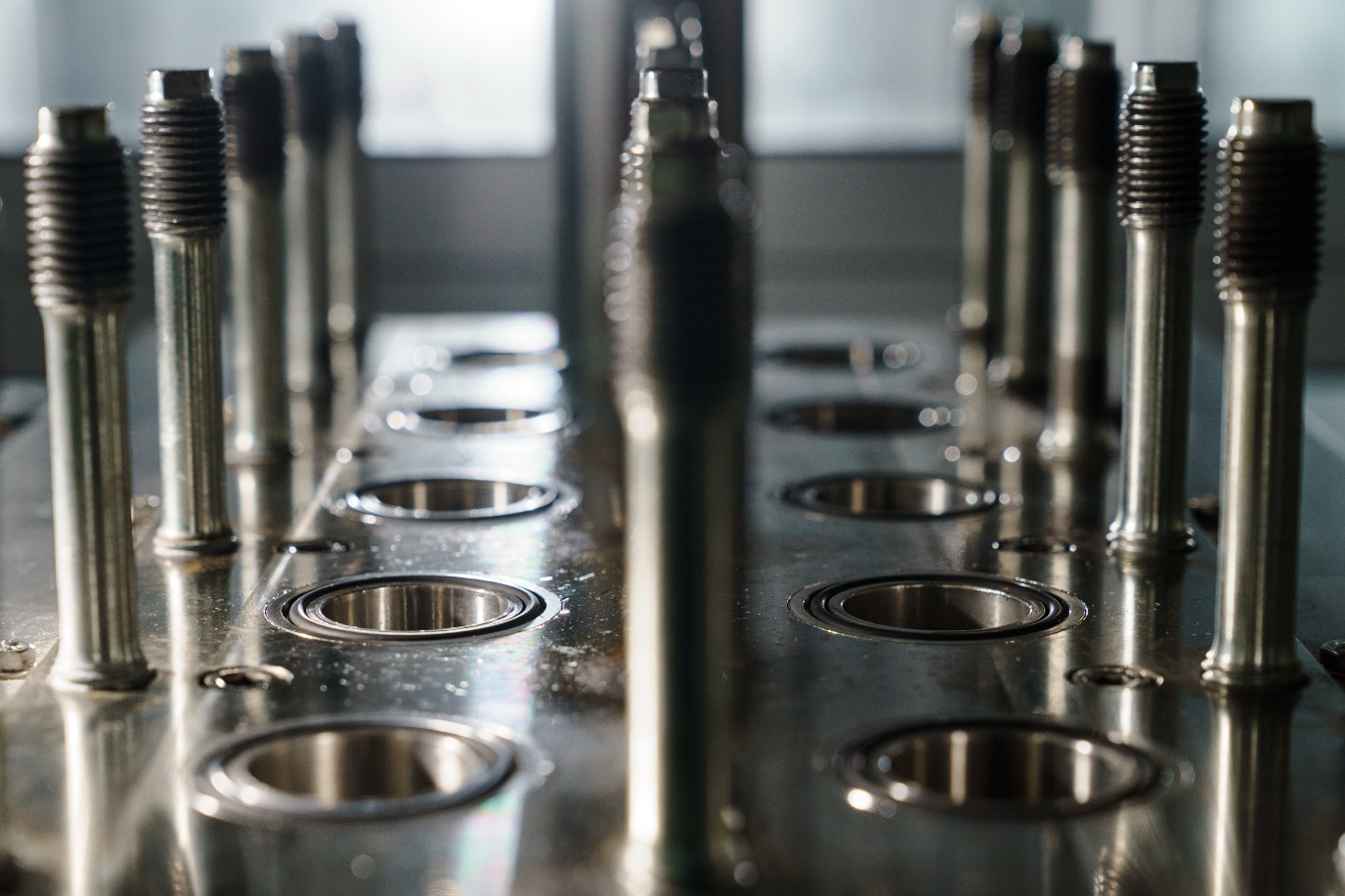 Close-up van een reactor.