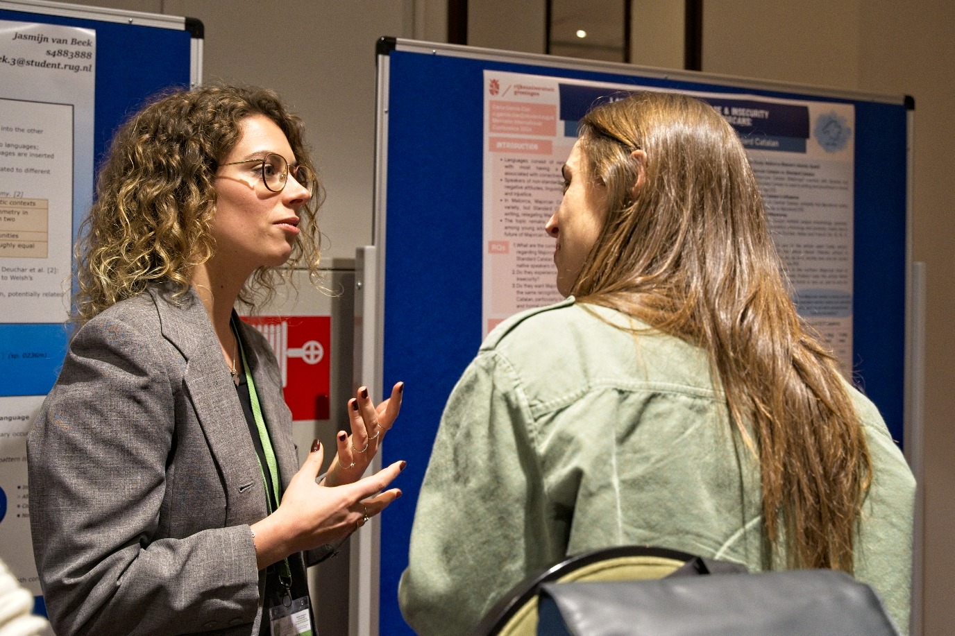 Student presenting